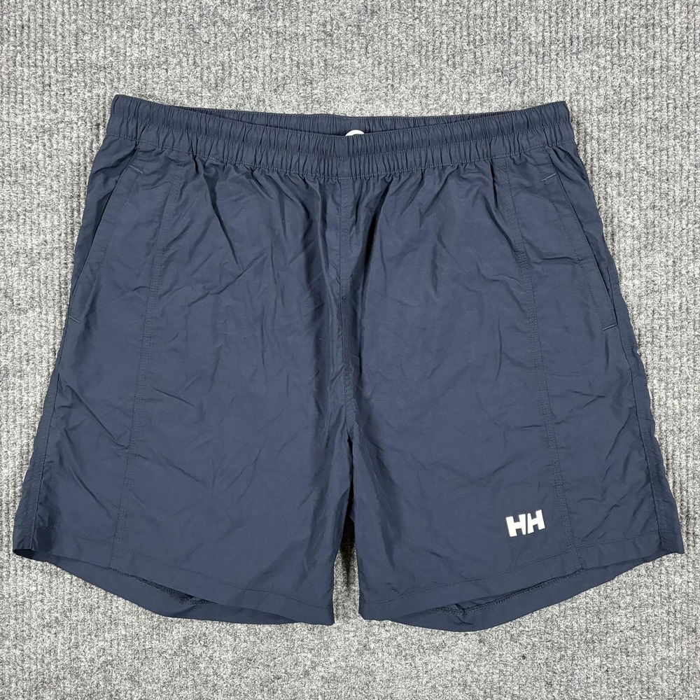 Helly Hansen Swim Shorts Mens XL Blue Board Trunks Mesh Lined Pockets